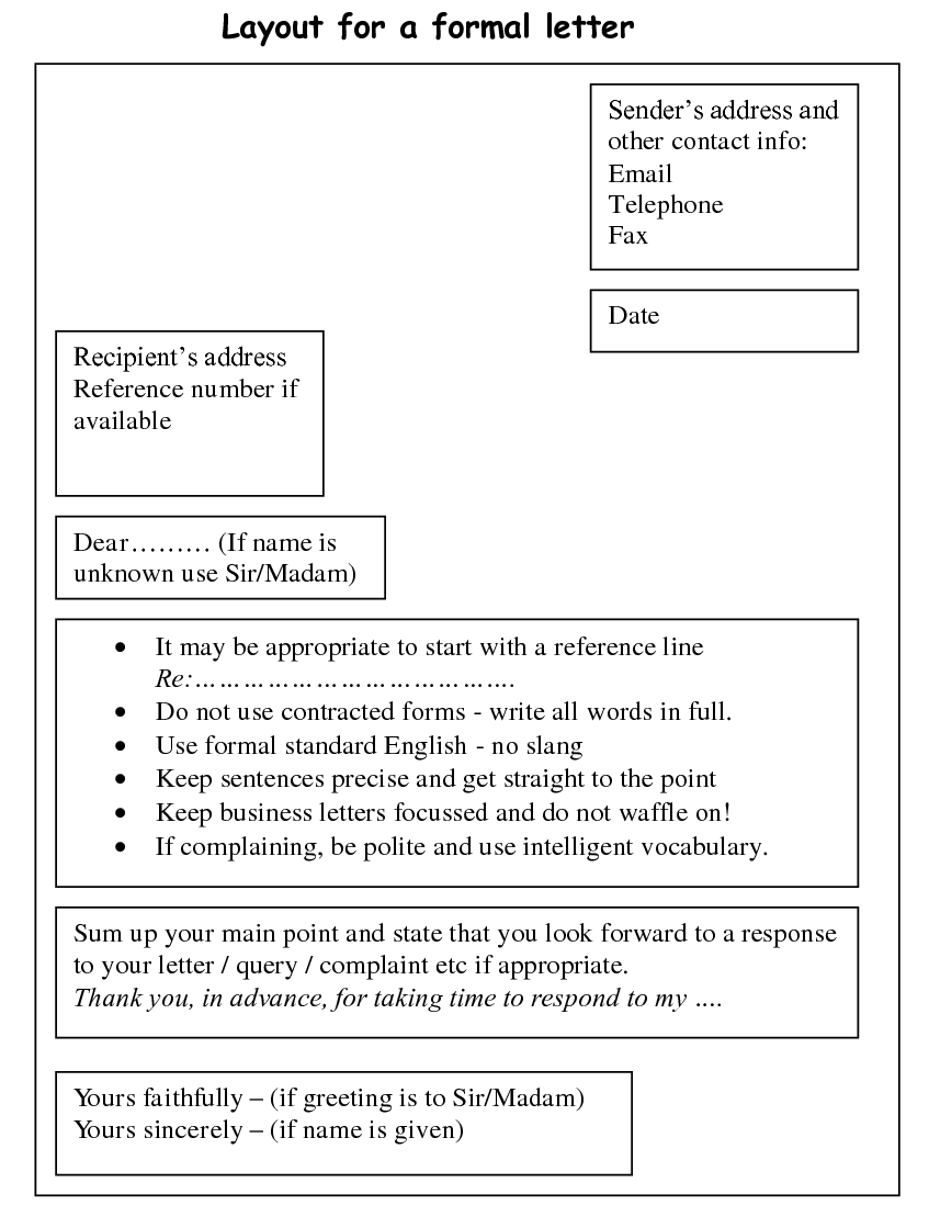 Formal Letter Letters How to write letters in Enlgish English EFL Formal Letter Letters How to write letters in Enlgish English EFL